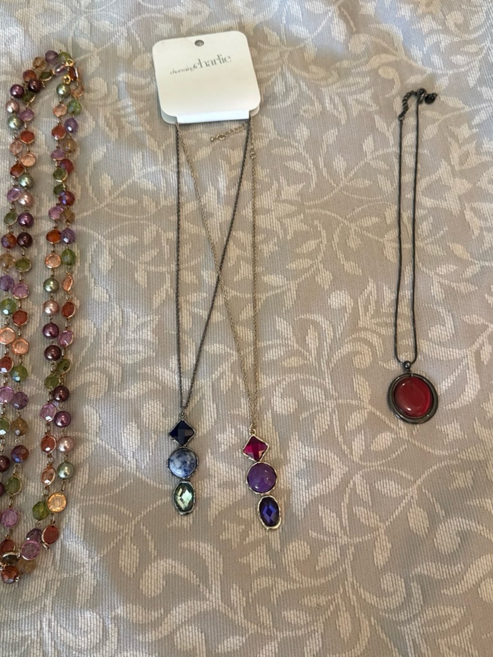 Charming Charlie Multicolor Beaded & Gemstone Layered Necklace Set